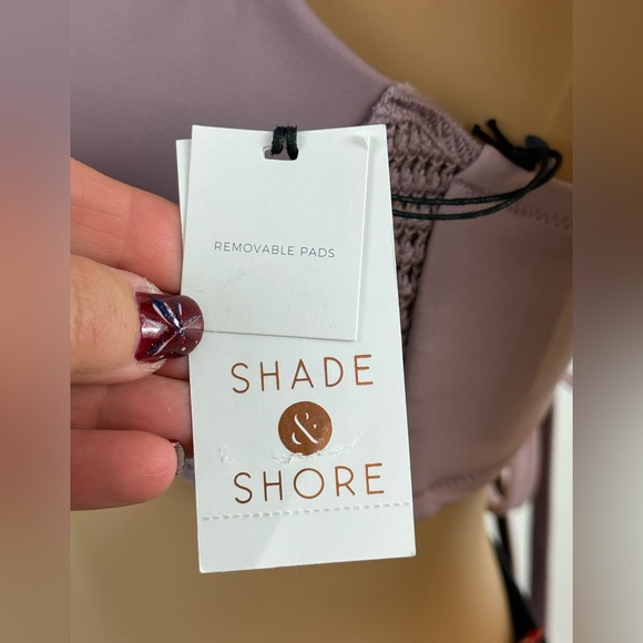 Shade & Shore Purple Longline Underwire Crocheted Bikini Top Corset Back… - Picture 5 of 7